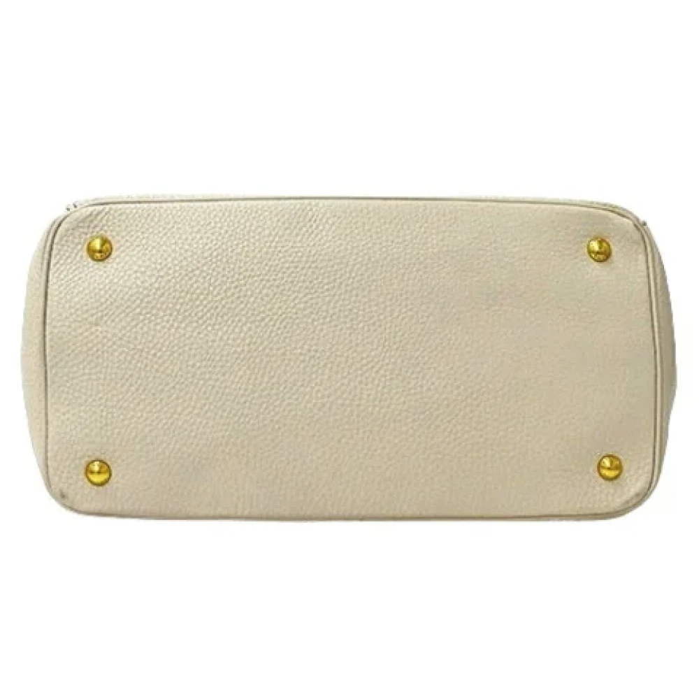 Prada Vintage Pre-owned Leather prada-bags Beige Dames
