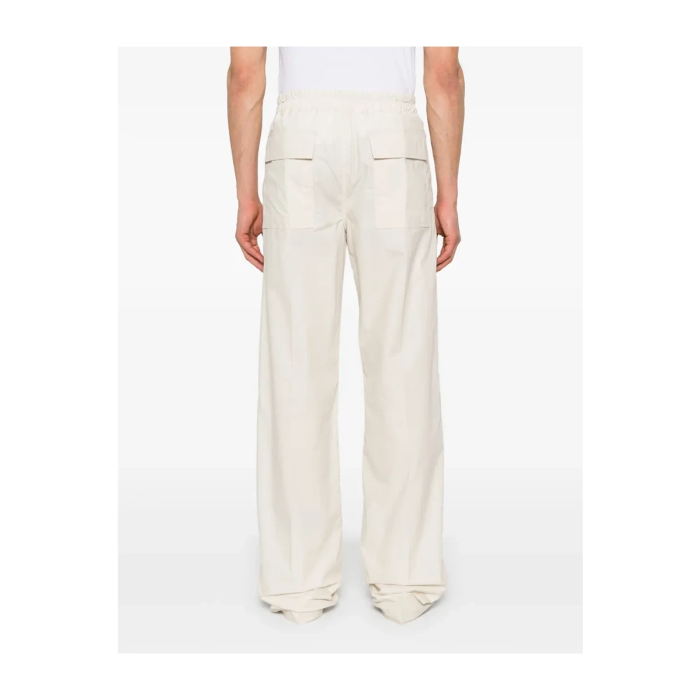 Rick Owens Witte Koordkatoenen Broek Italië White Heren