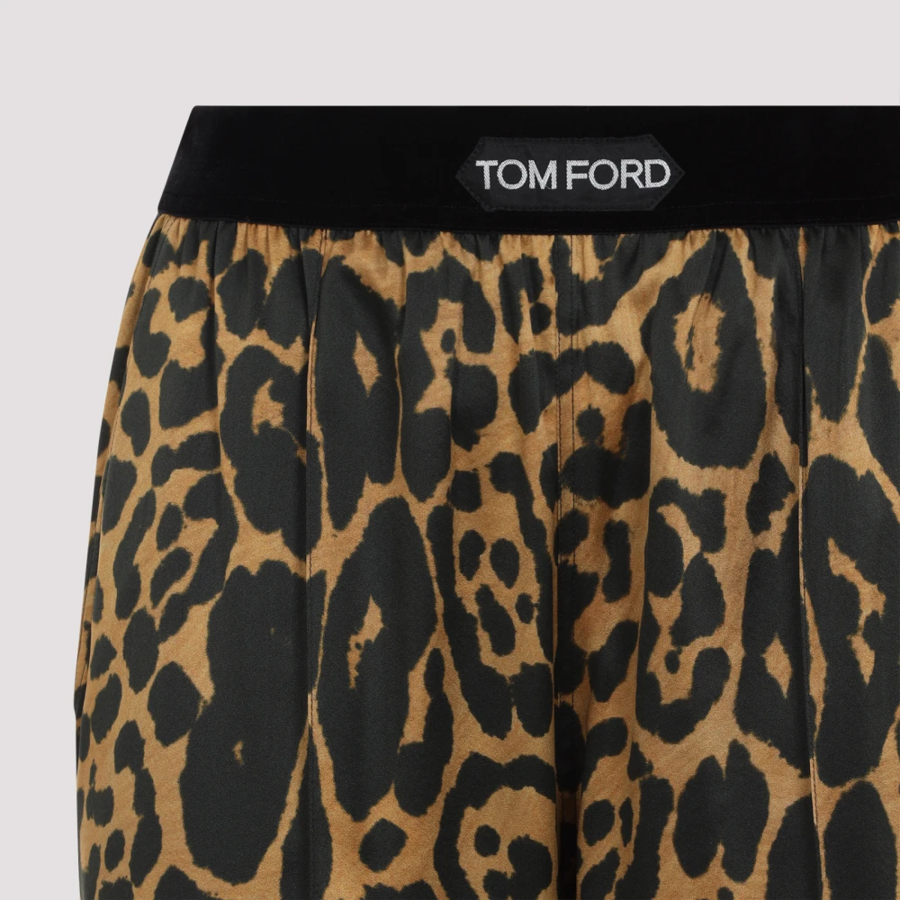 Tom Ford Zijden Broek Naakt & Neutrals Multicolor Dames