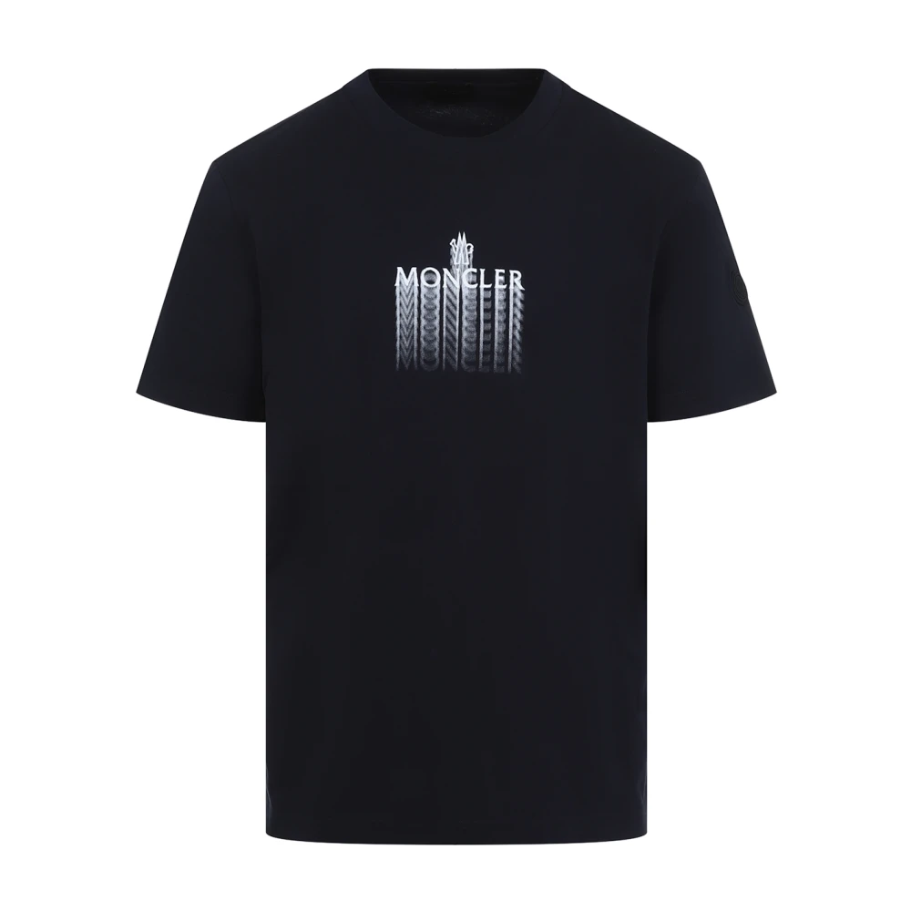 Moncler - Tops > T-Shirts - Blue - Moncler - Modalova