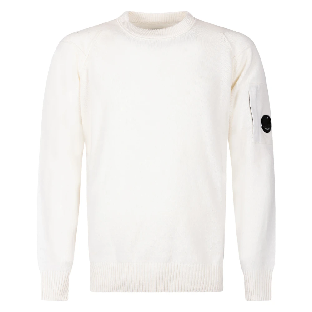 C.p. Company Men's White Lens Sweater