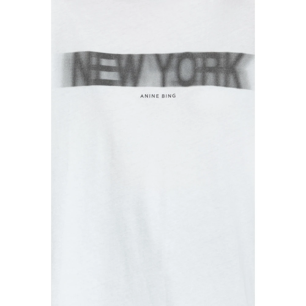 Anine Bing Cason Blur Tee White Dames