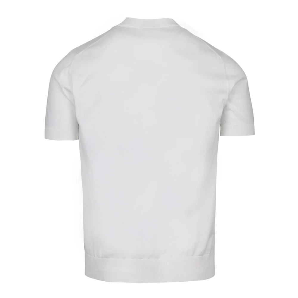 Paolo Pecora Witte Katoenen T-shirt Regular Fit White Heren