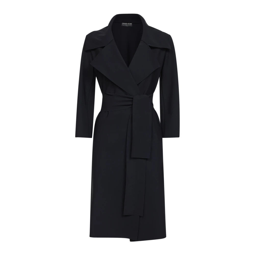 Chiara Boni Women's Black Saveria Belted Duster Coat - Belted Coats - Xl - Coats