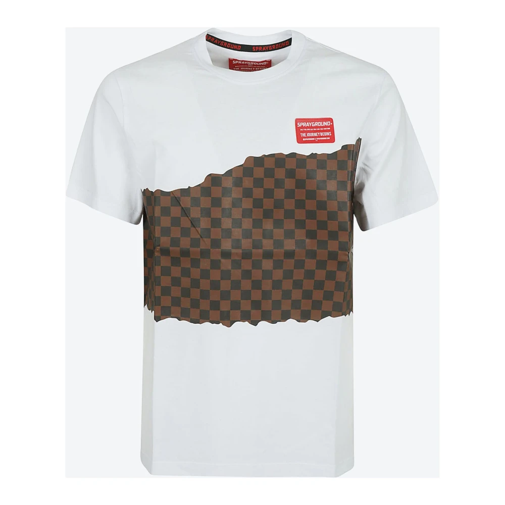 Sprayground Beperkte oplage geruite T-shirt White Heren