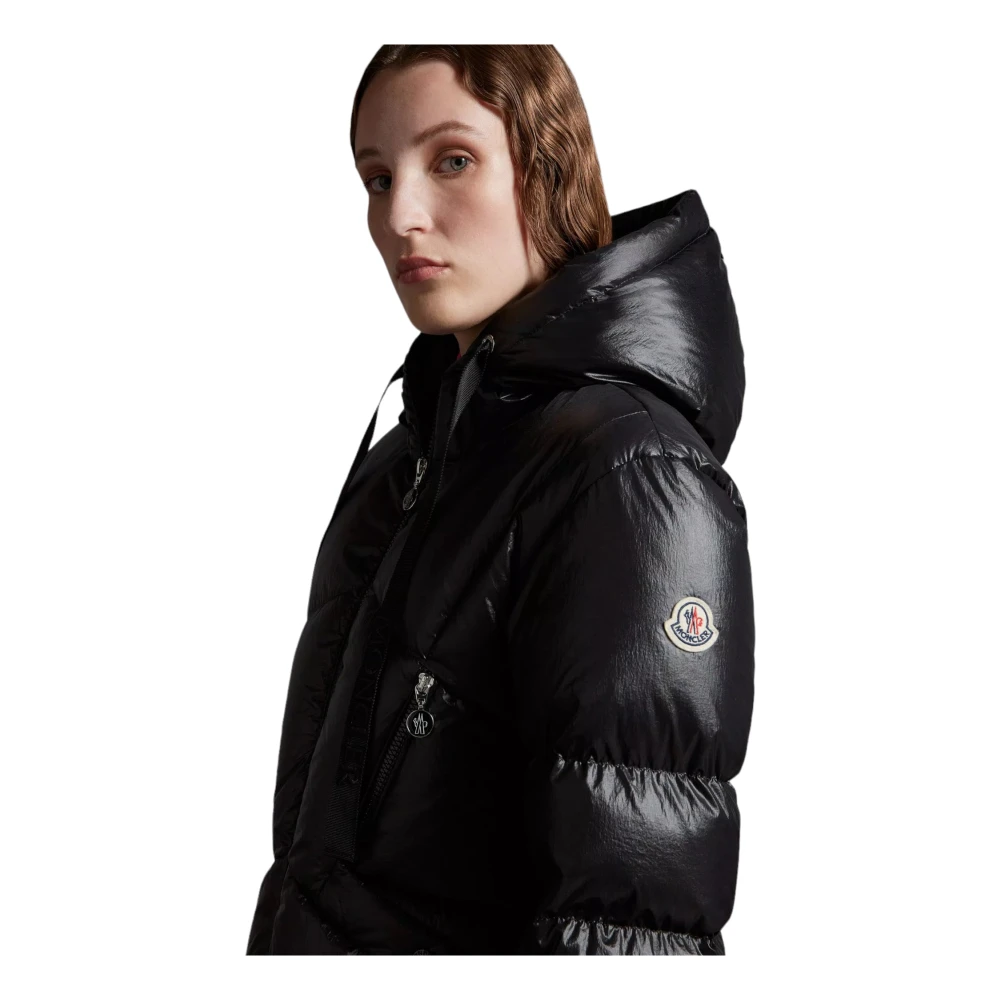 Moncler Geknoopte Korte Donsjas Black Dames