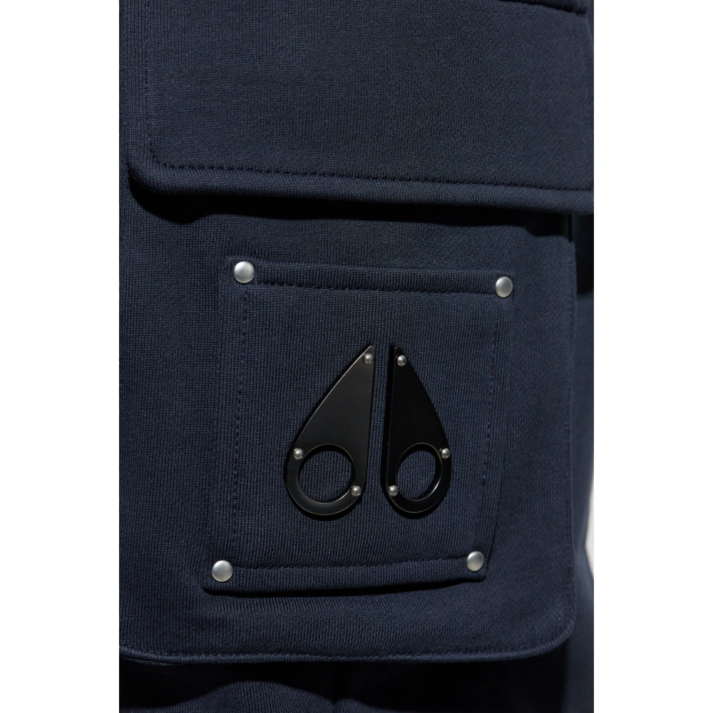 Moose Knuckles Cargo-stijl sweatpants Blue Heren