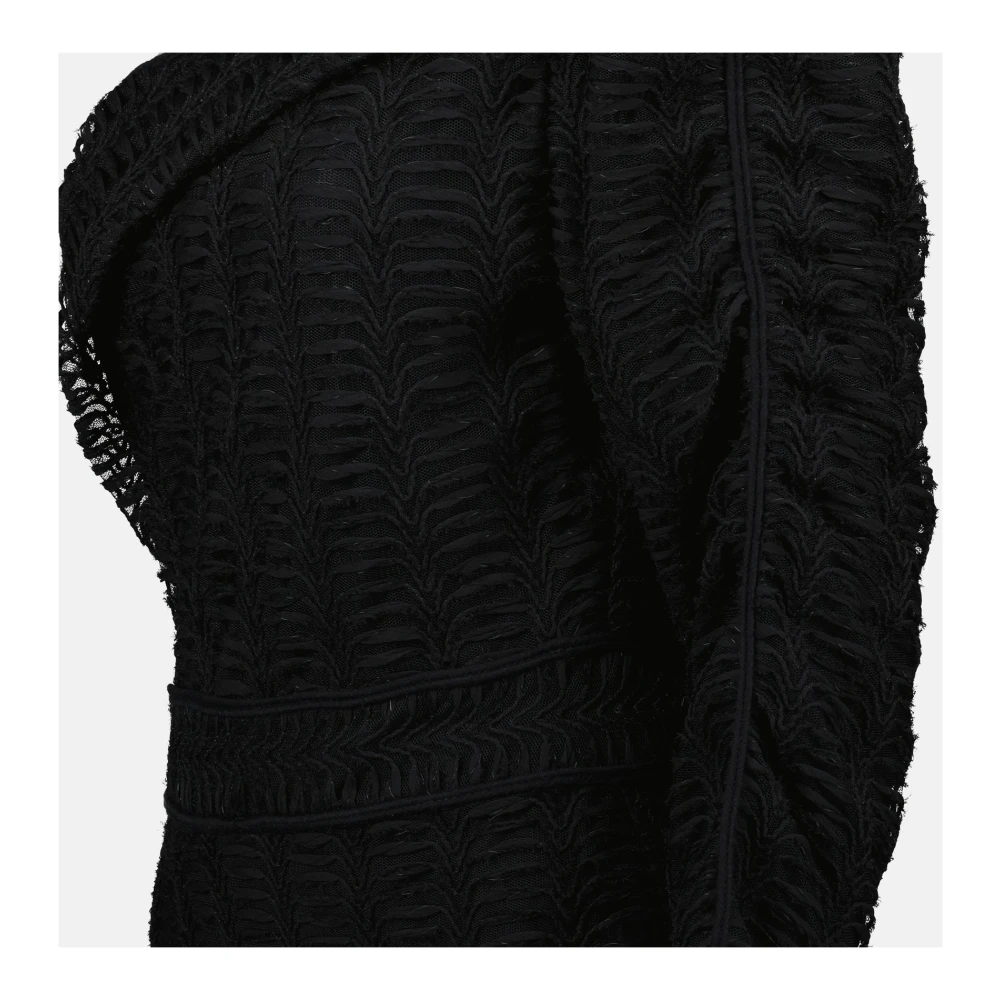 IRO Asymmetrische Geborduurde Jurk Dannie Black Dames