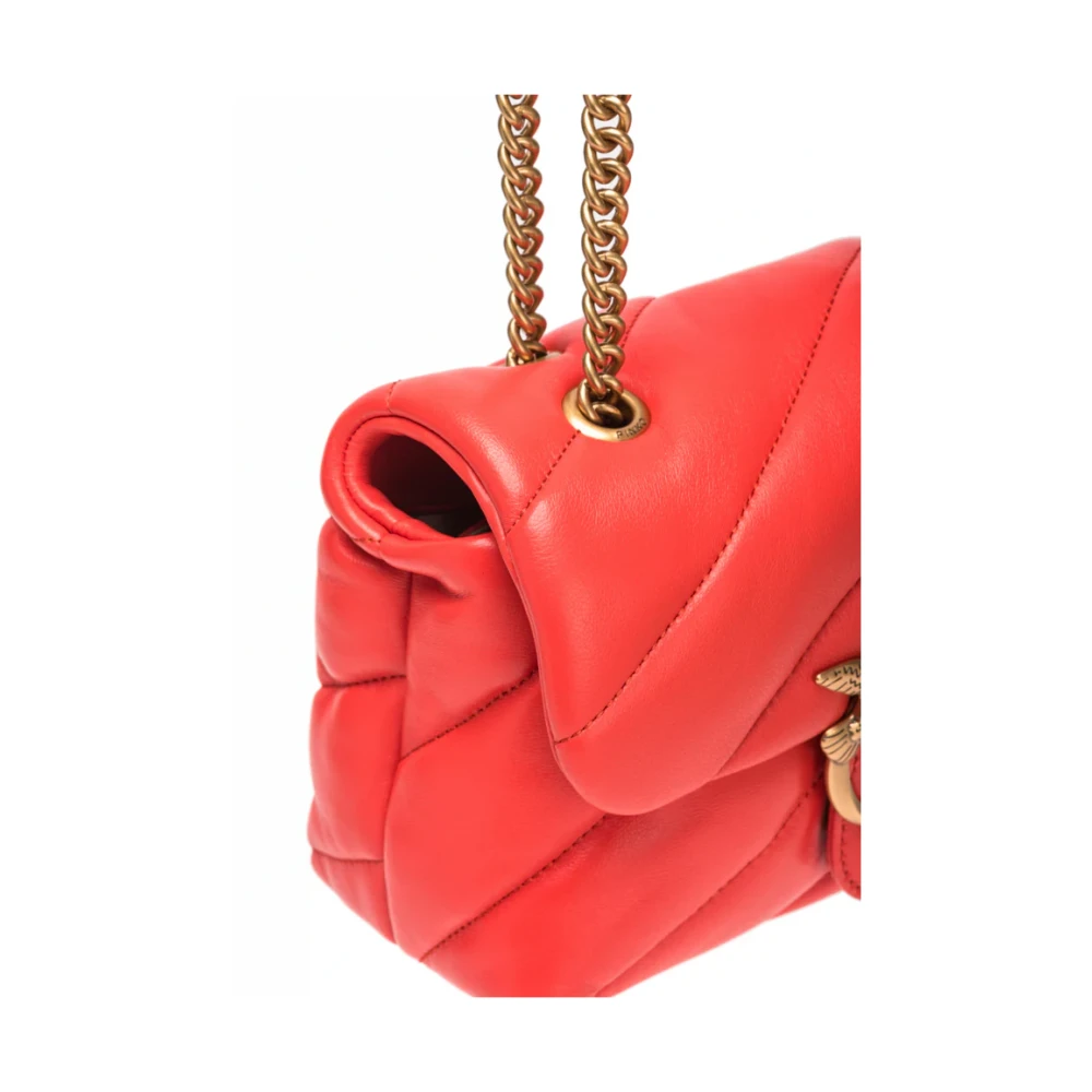 pinko Mini Love Puff Tas Rosso Mandarino Red Dames