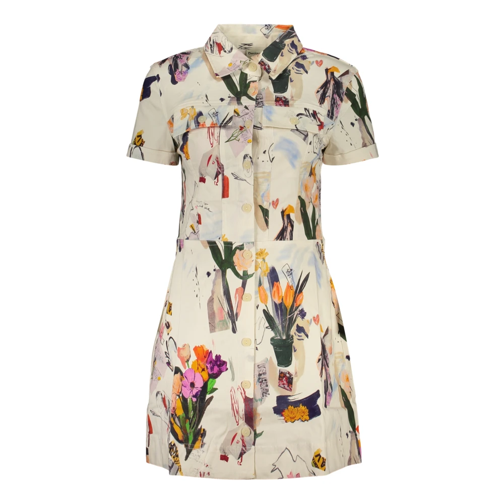 Desigual Donna Bianco Abiti, Xl, New,