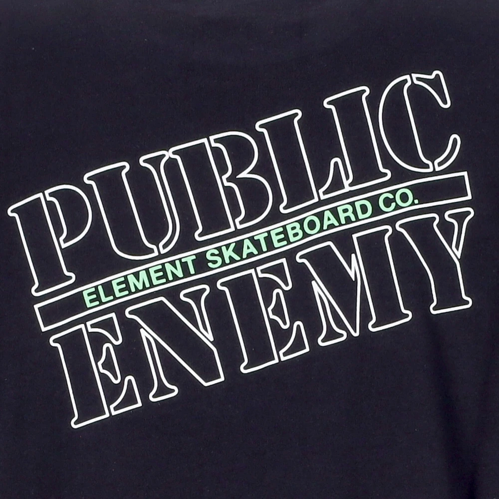 Element Logo Tee Flint Black Heren T-shirt Black Heren