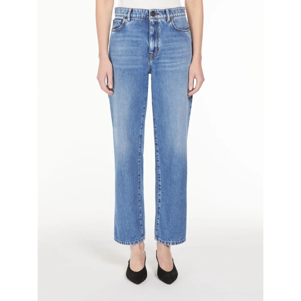 Max Mara Weekend Relaxed-fit straight-leg jeans met '90s silhouet Blue Dames
