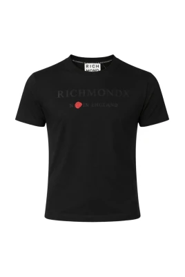 Logotryckt T-shirt med rund hals