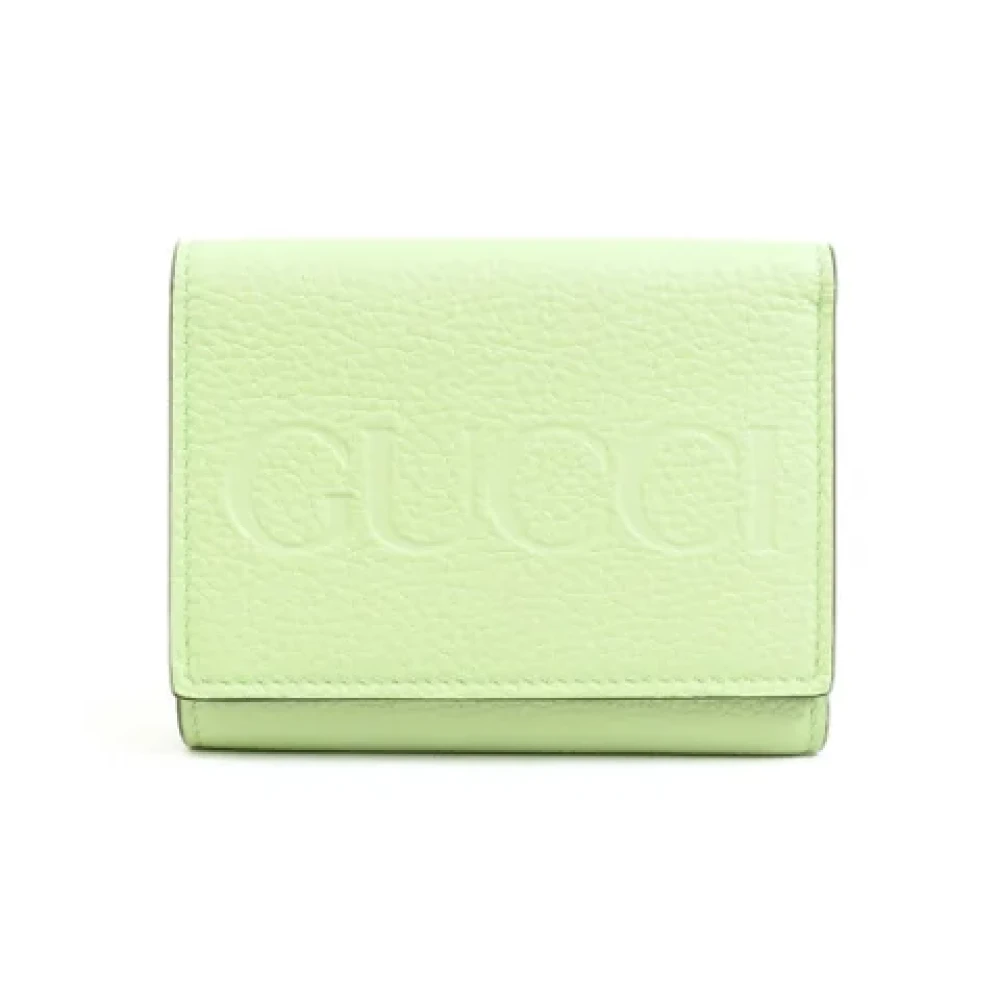 Gucci Vintage Pre-owned Leather wallets Green Dames