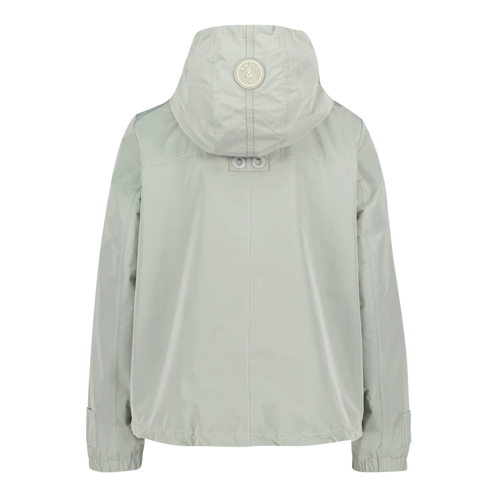 Amber & June Gewatteerde Casual Blouson Jas Green Dames