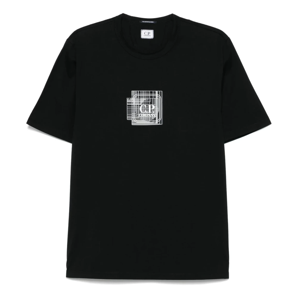 C.P. Company Zwarte T-shirts Collectie Black Heren