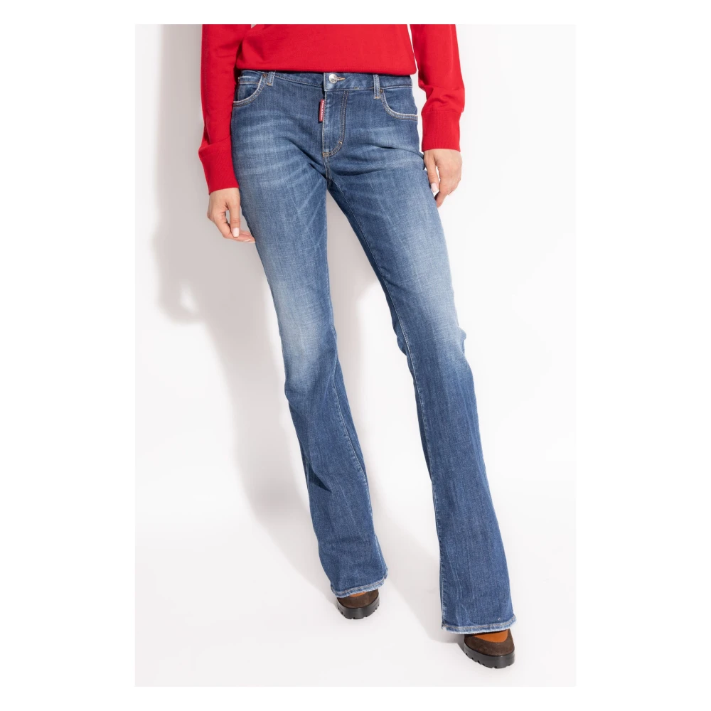 Dsquared2 Navy Blue 5-Pocket Broek Blue Dames