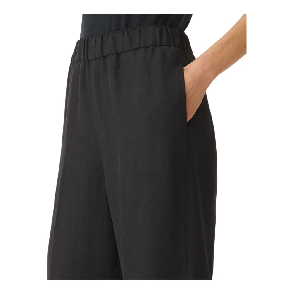 Fabiana Filippi Midnight Blue Linnen Viscose Broek Blue Dames