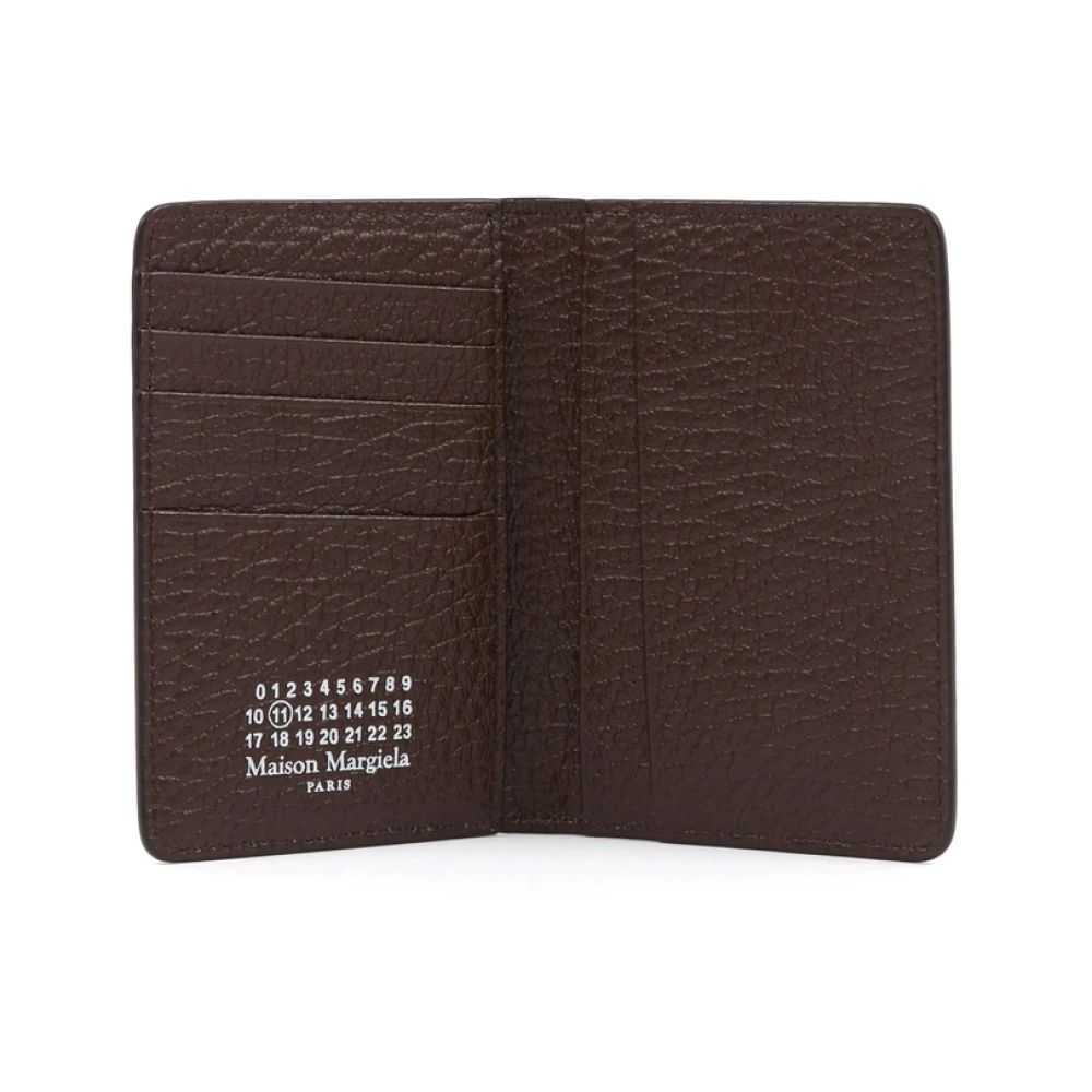 Maison Margiela Bruin Signature Bi-Fold Kaarthouder Portemonnee Brown Heren