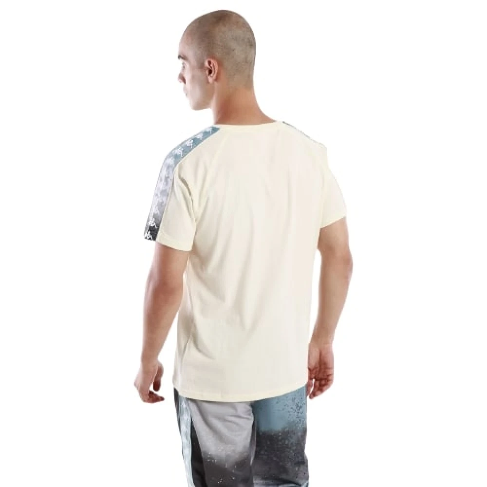 Kappa Korte Mouw T-shirt Beige Heren
