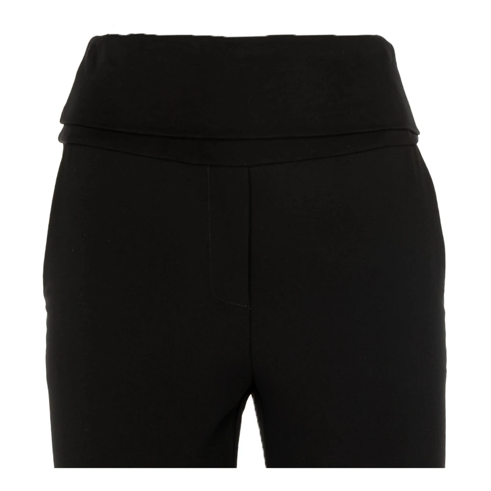 Manila Grace Hoge taille zwarte broek voor vrouwen Black Dames