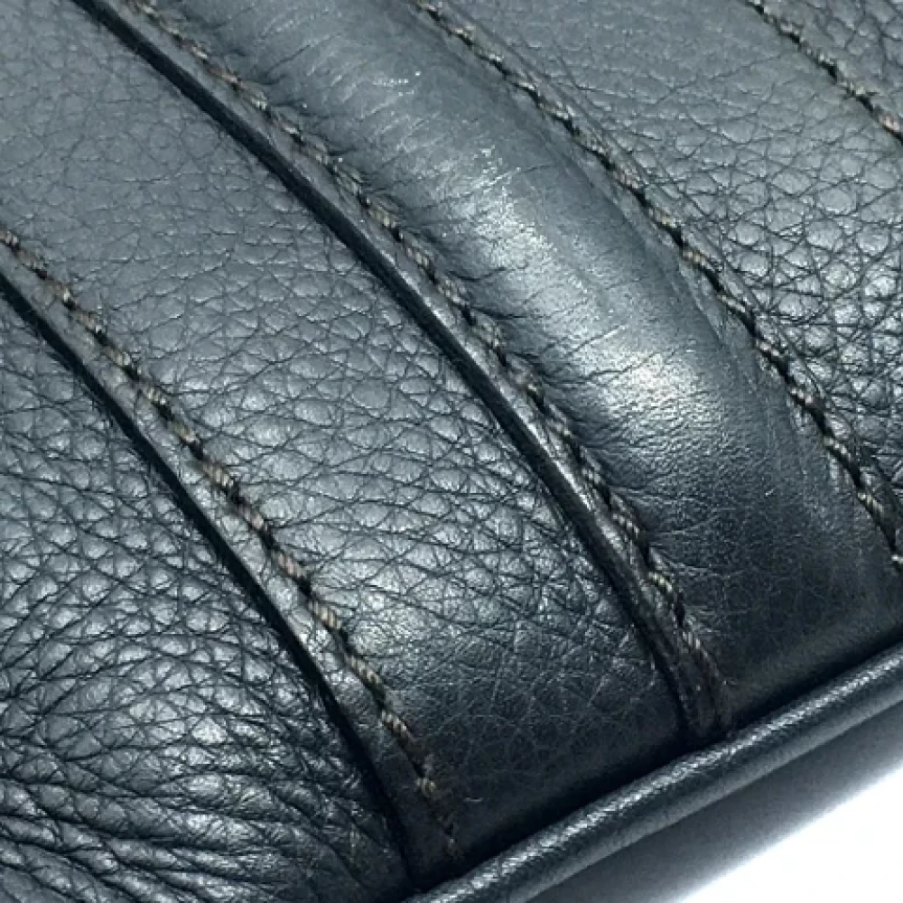 Gucci Vintage Pre-owned Leather gucci-bags Gray Heren