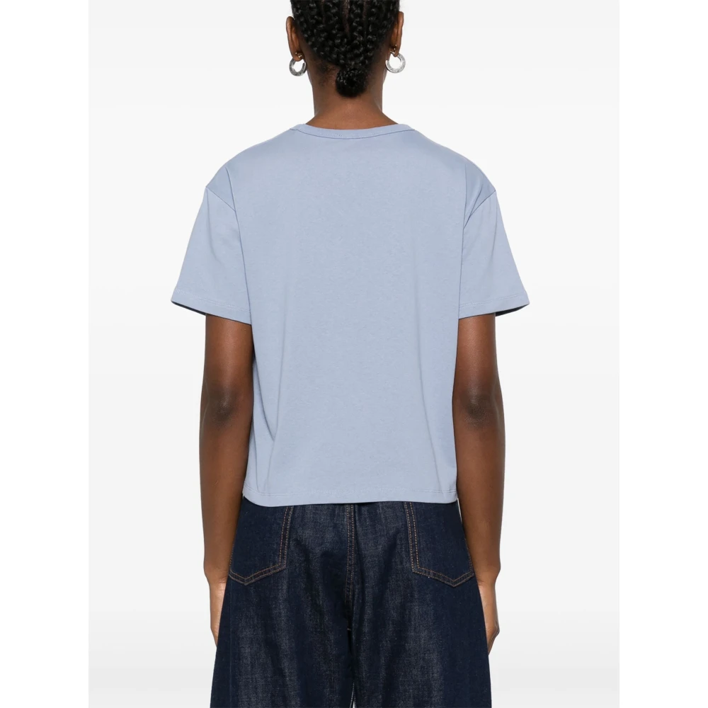 A.p.c. Kleine Flocked Tee Blue Dames