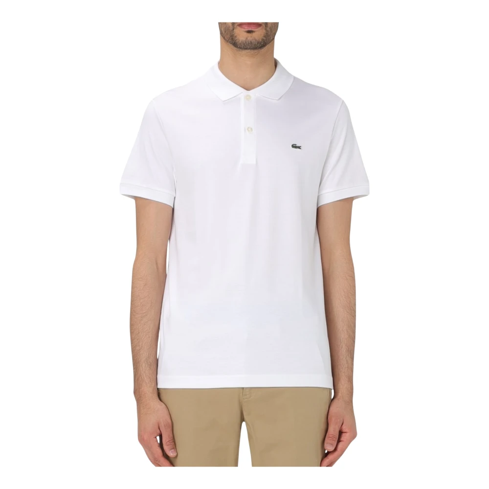Lacoste Men's White Polo Shirts, Xl, Regular Fit Pima Cotton Polo