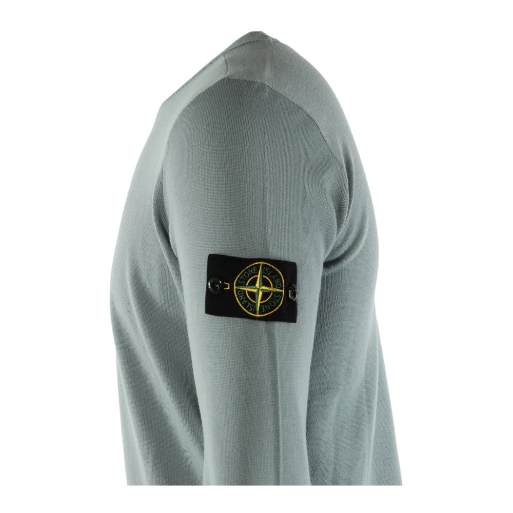 Stone Island Blauwe Wol Heren Trui Blue Heren