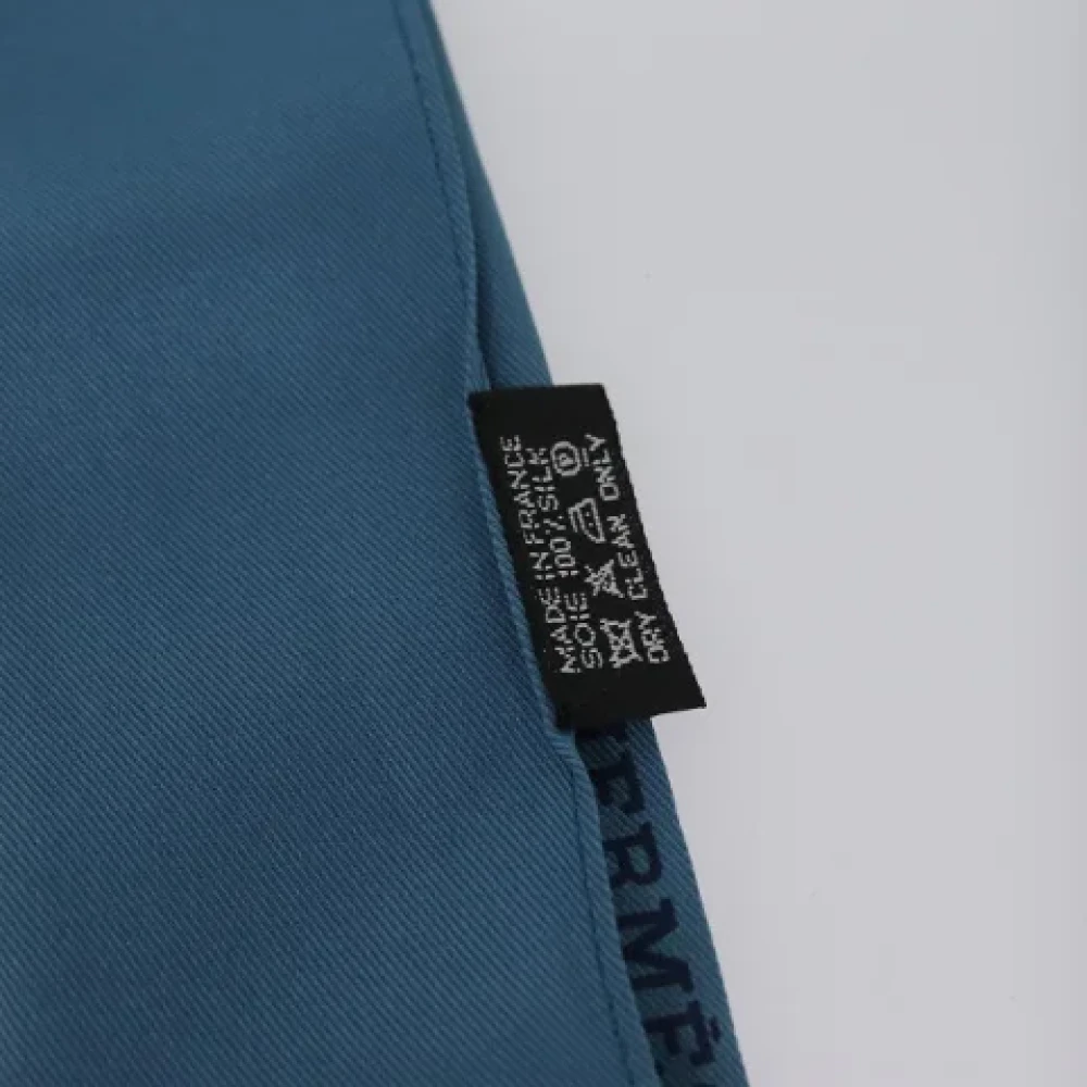Hermès Vintage Pre-owned Silk scarves Blue Dames