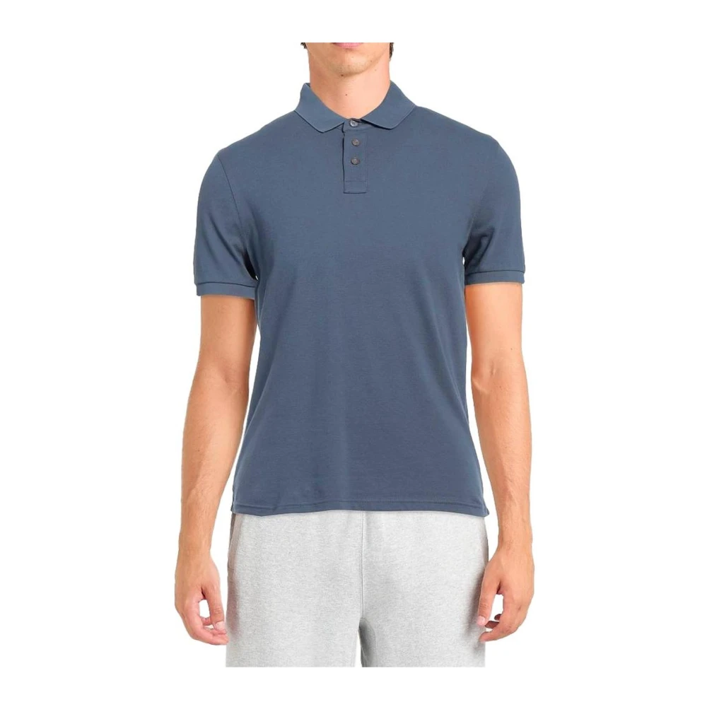 Alpha Studio Blauw Polo Shirt met Drie Knopen Blue Heren