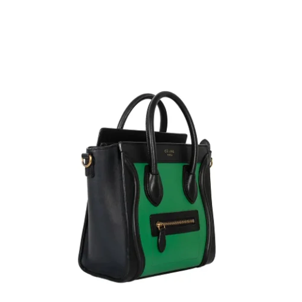 Celine Vintage Pre-owned Leather celine-bags Green Dames