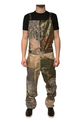 Patchwork Camouflage Overall Pants