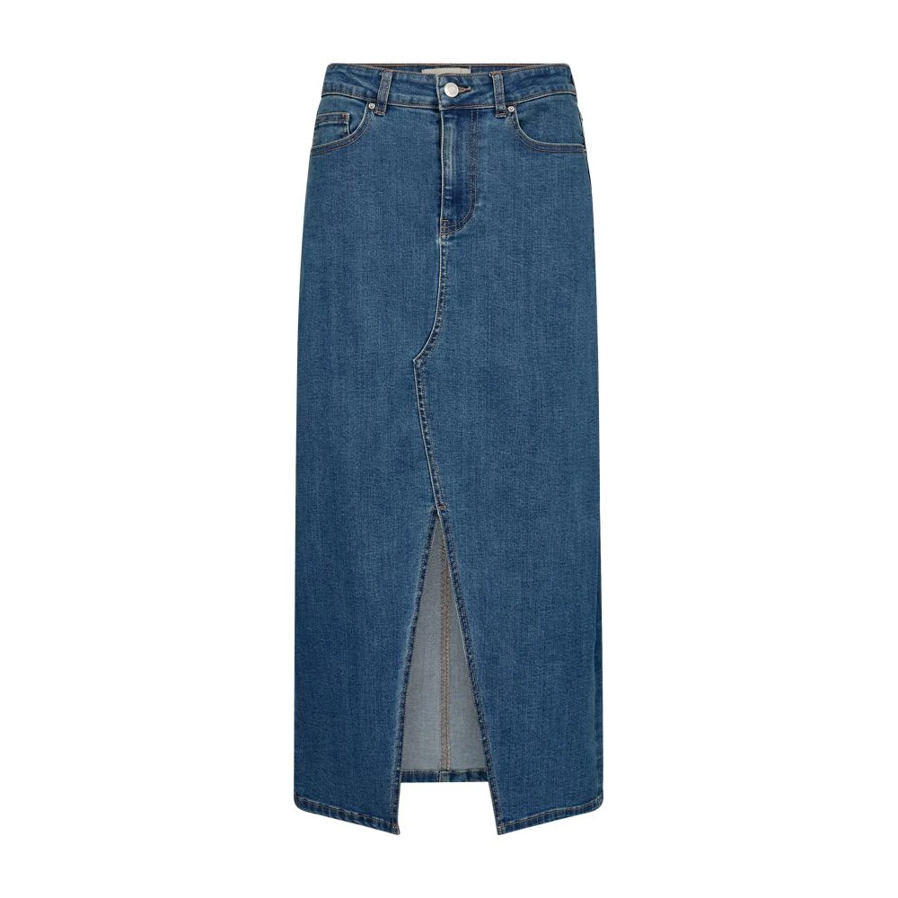 Freequent Vintage Denim Rok Blue Dames