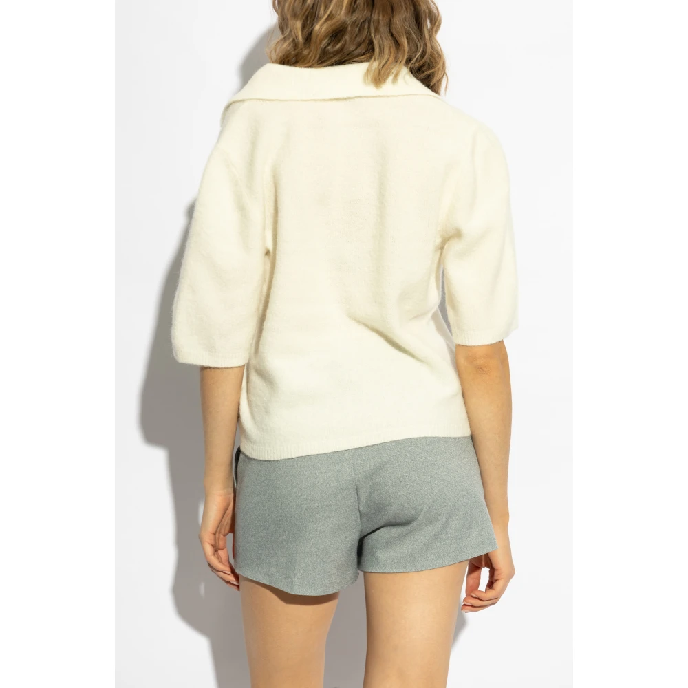 Gestuz Trui met kraag Beige Dames