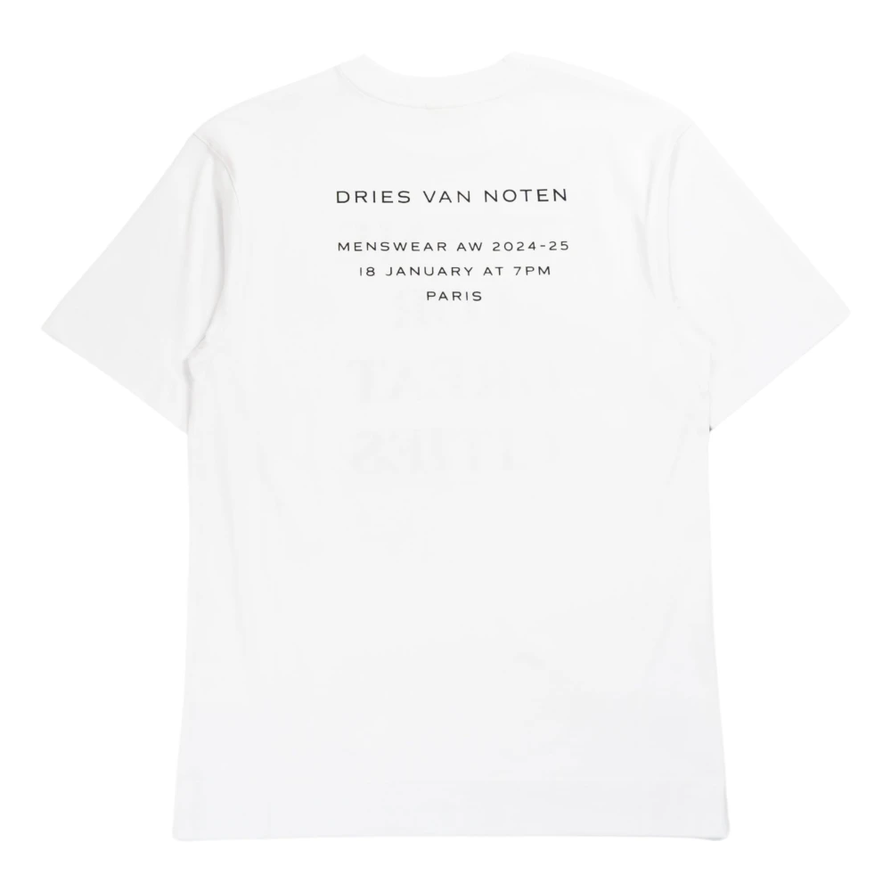 Dries Van Noten Stadsgezicht Boxy T-shirt Grafische Print White Heren