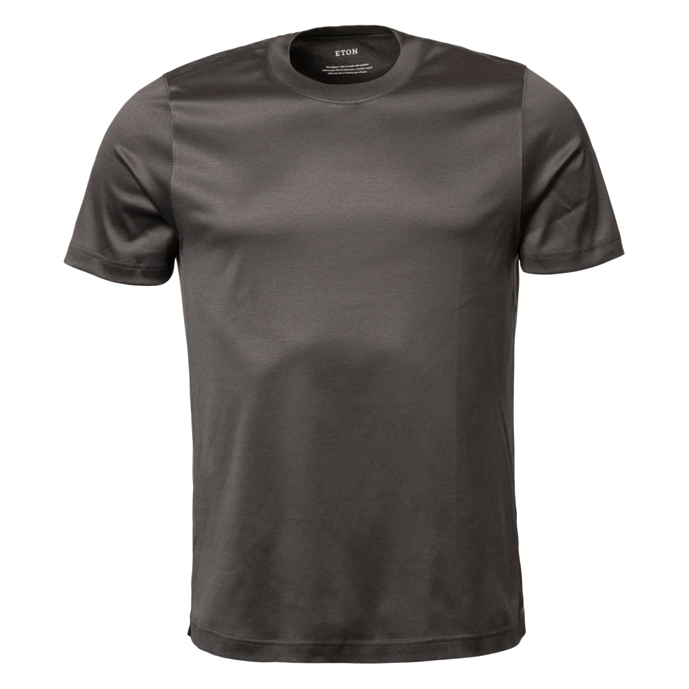 Eton Luxe Katoenen T-shirt Gray Heren