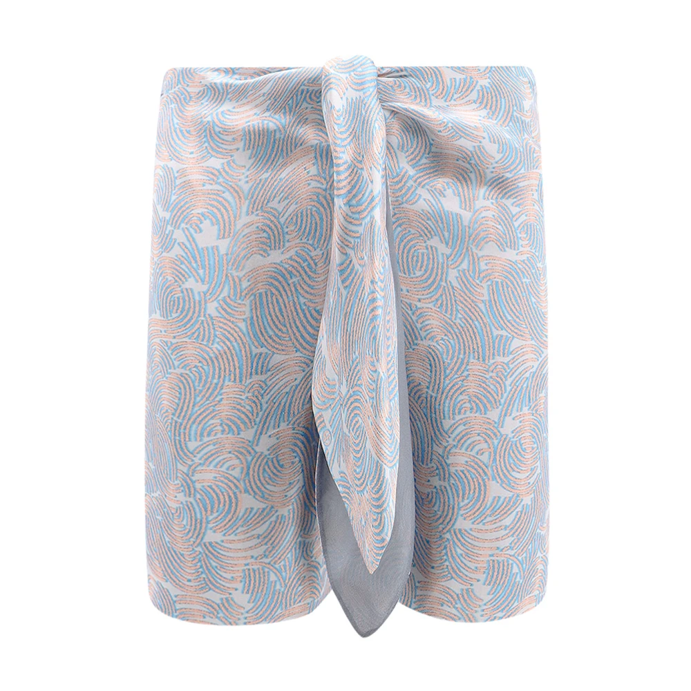 Giorgio Armani Multicolor Zijden Shorts met Voorstrik Multicolor Dames