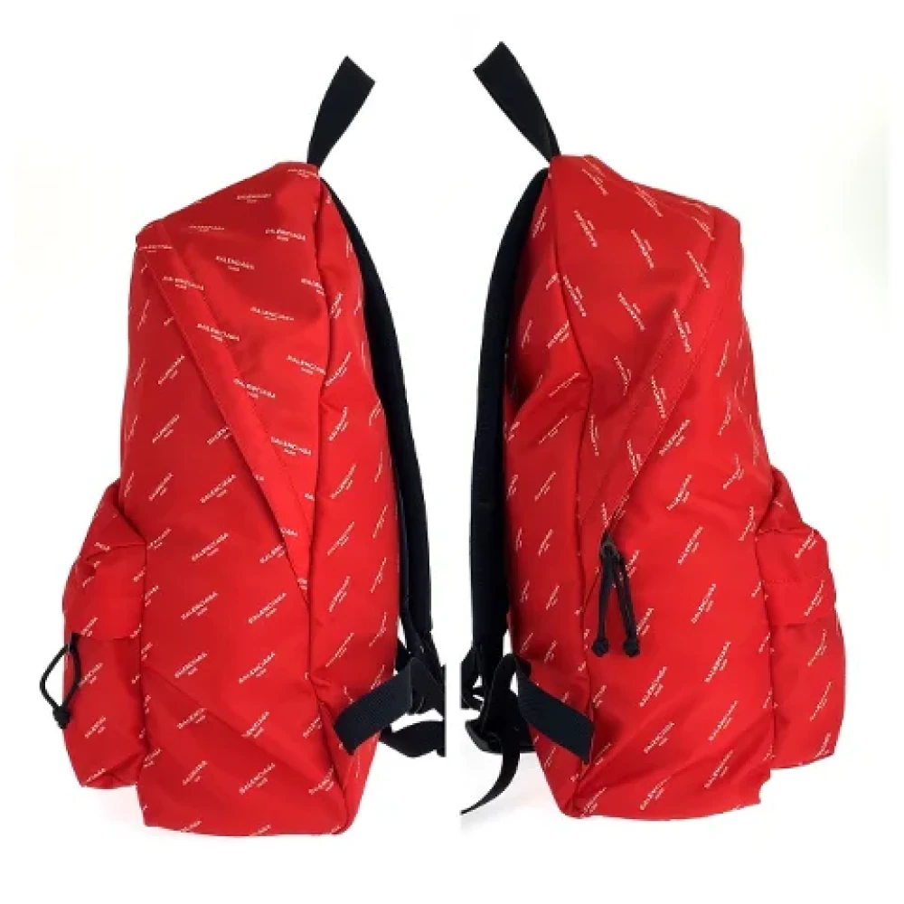 Balenciaga Vintage Pre-owned Canvas backpacks Red Heren