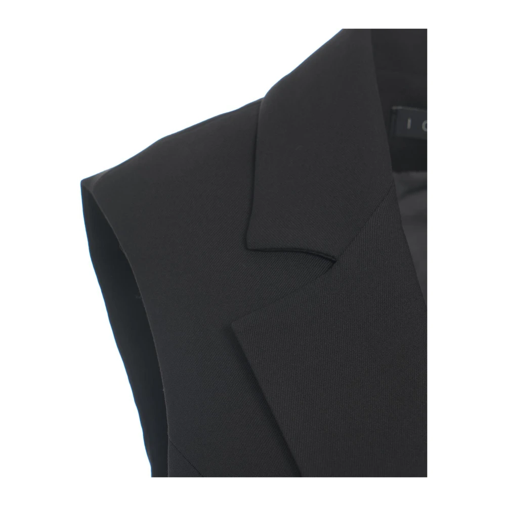 Kaos Zwarte Blazer voor Vrouwen Aw24 Black Dames