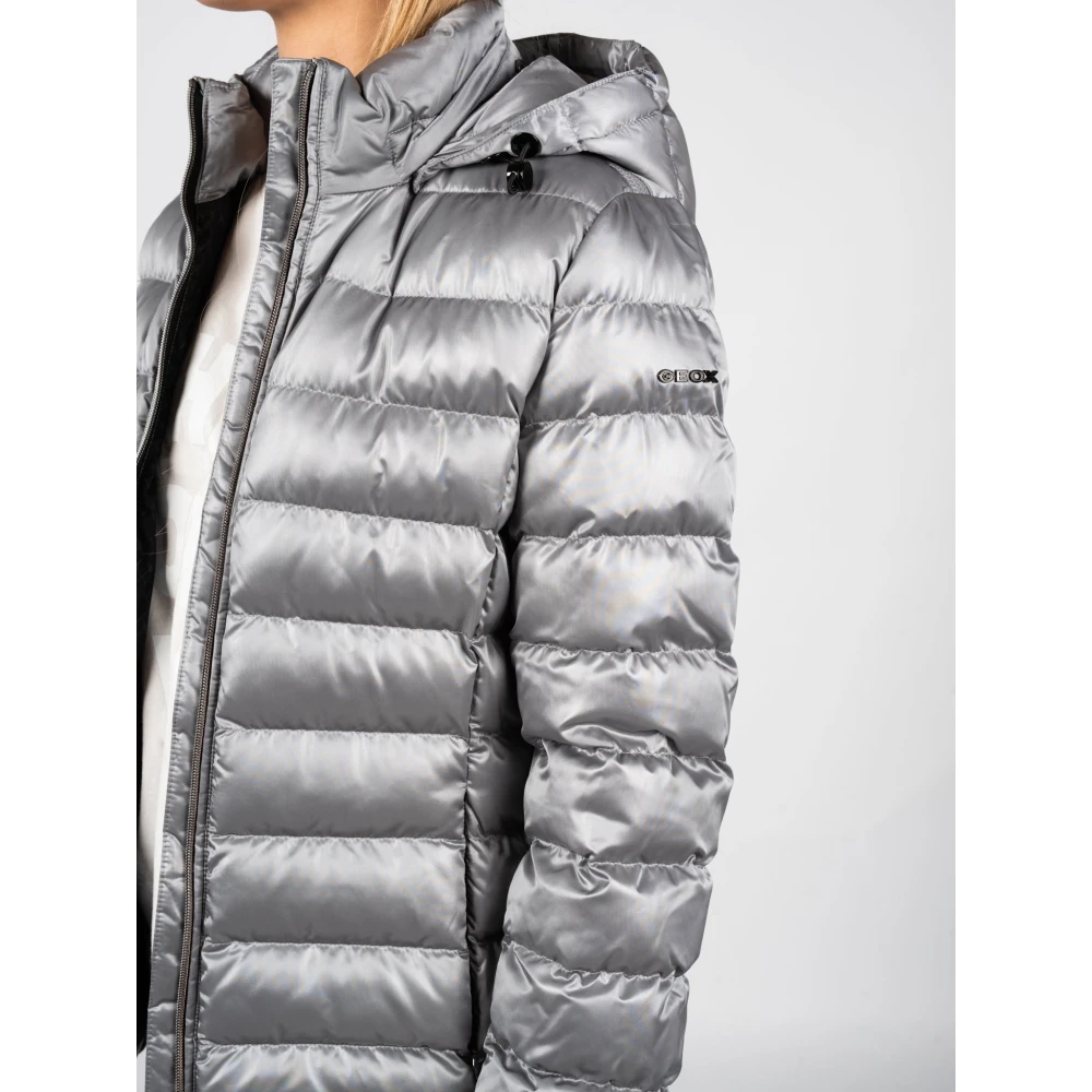 Geox Stijlvolle Jas voor Buitensport Gray Dames