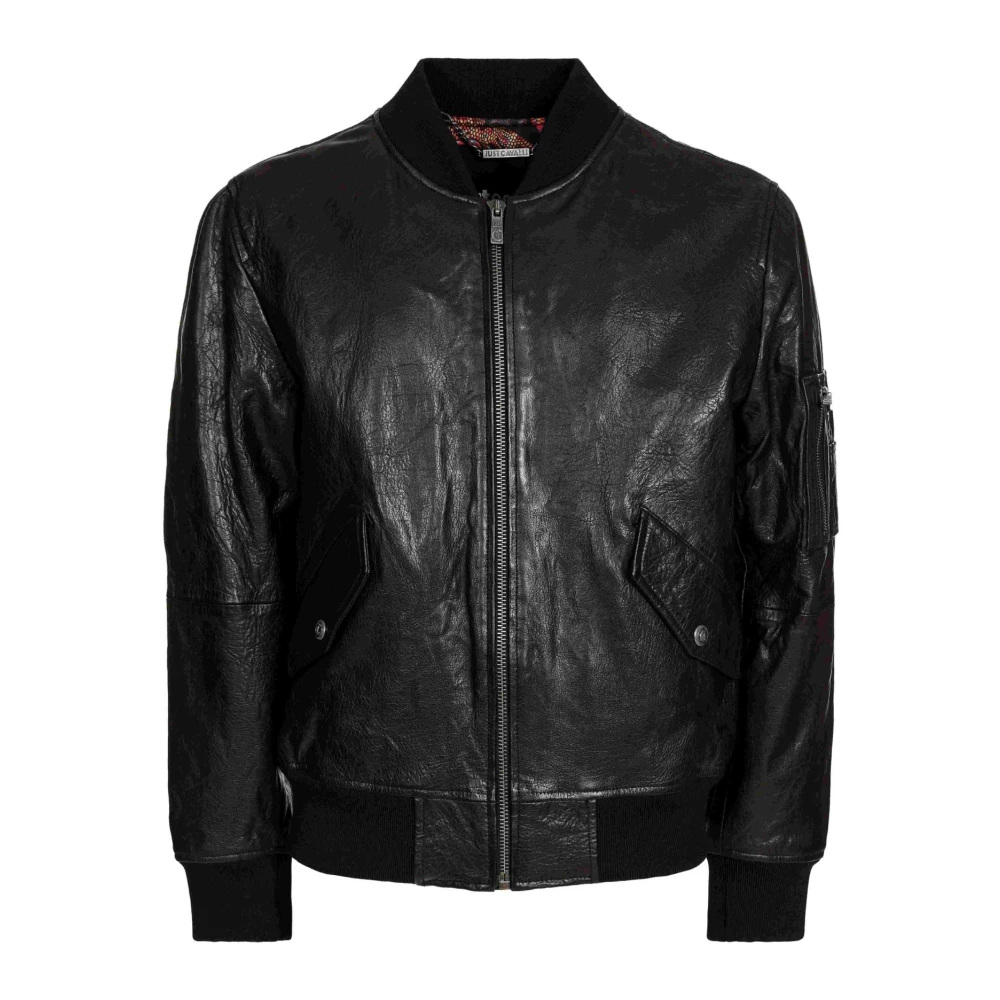 Jackets > Leather Jackets - - Just Cavalli - Modalova