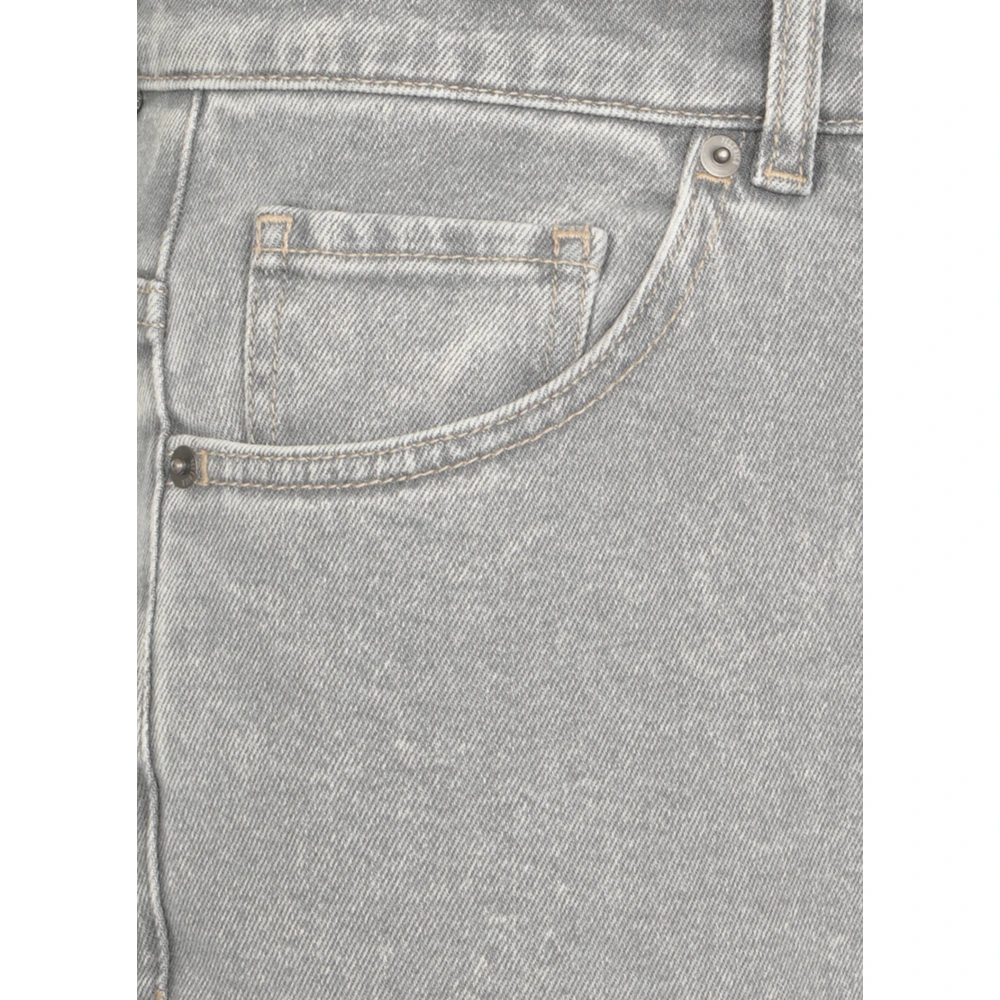 PESERICO Grijze Katoenen Jeans met Riemlussen Gray Heren