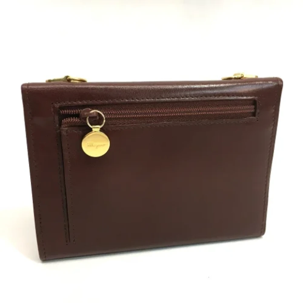 Salvatore Ferragamo Pre-owned Leather shoulder-bags Brown Dames