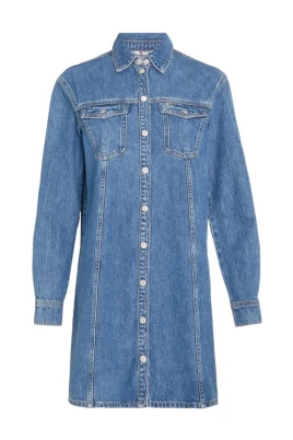 Klassisk ledig denimklänning