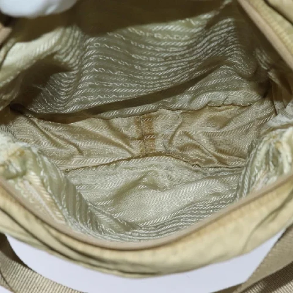 Prada Vintage Pre-owned Fabric prada-bags Beige Dames