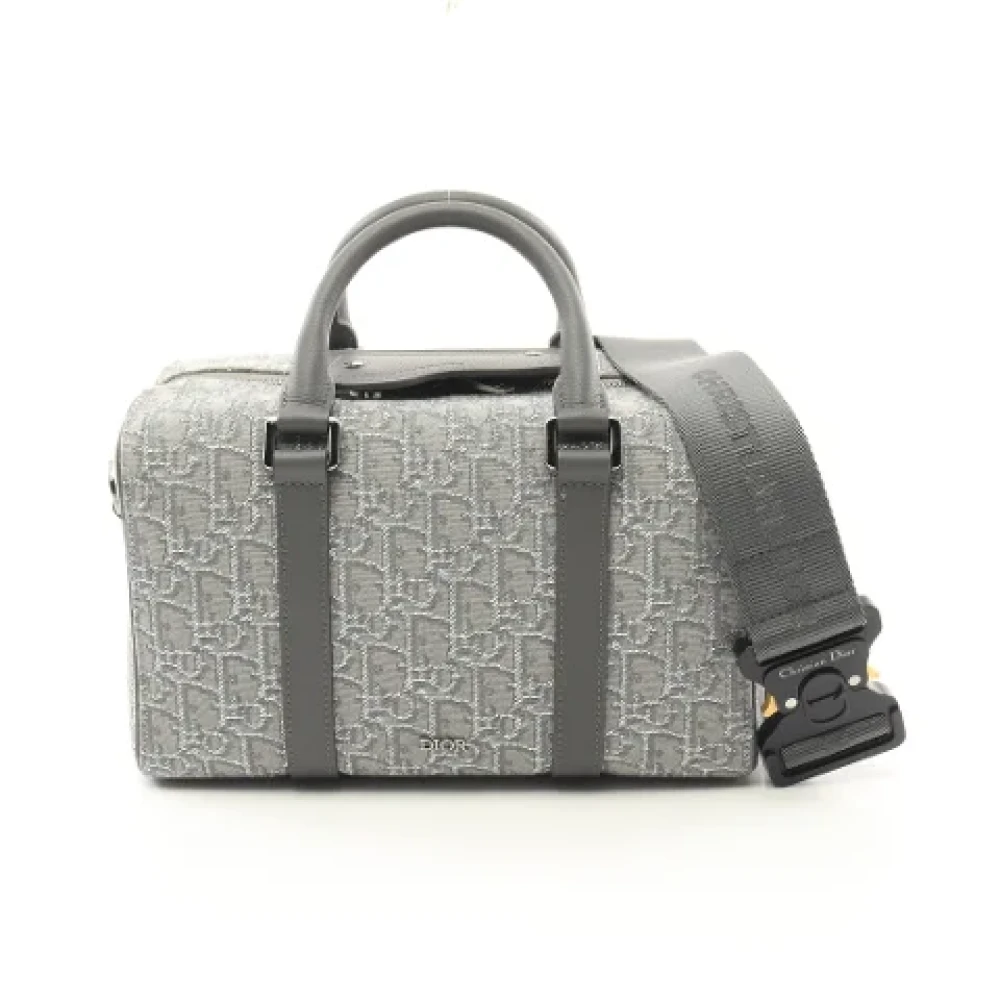 Dior Vintage Pre-owned Leather dior-bags Gray Dames