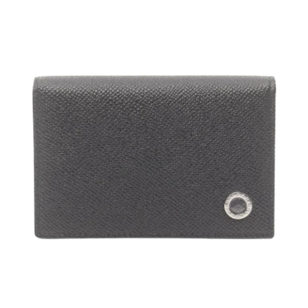 Bvlgari Vintage Pre-owned Leather wallets Black Dames