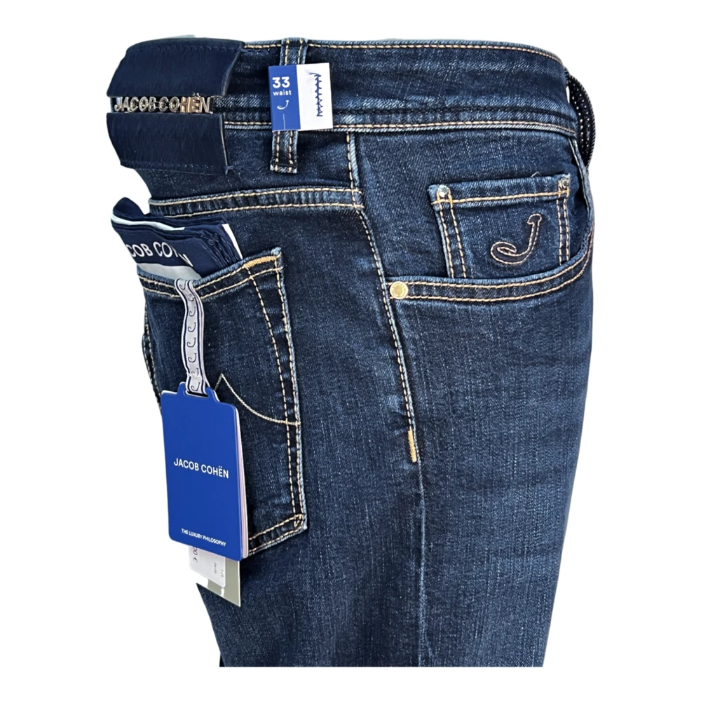 Jacob Cohën Bard Navy Gold Label Donkerblauwe Jeans Blue Heren