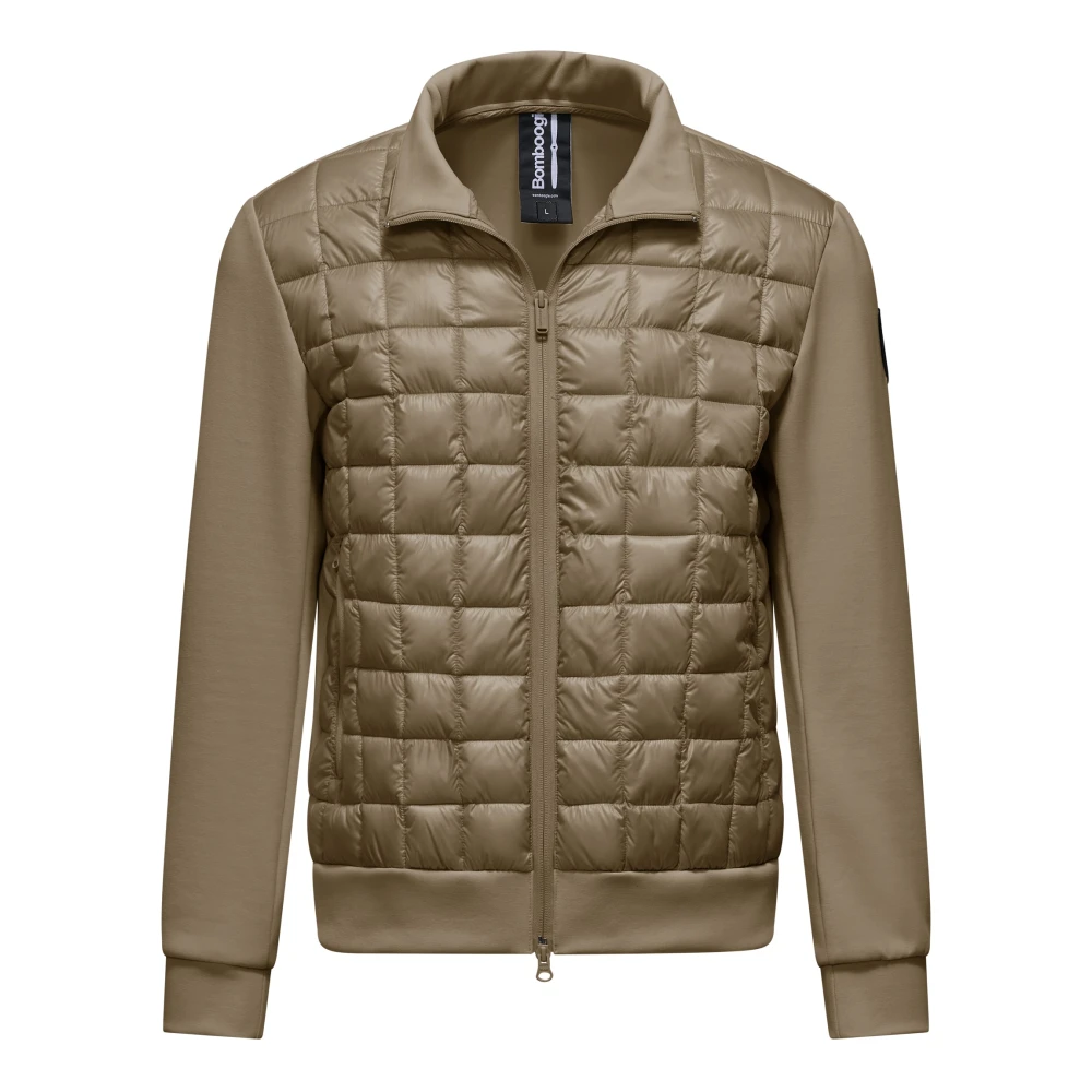 Bomboogie Uomo Marrone - Giacca Bimateriale In Nylon E Maglia - Jackets - L